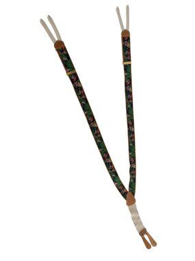 Trafalgar Tropical Tucan Pattern Braces Suspenders Leather Button